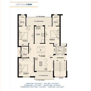 3 BHK Floor Plan